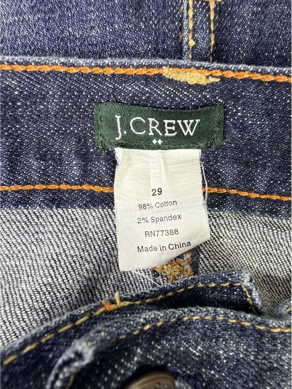 Vintage J.Crew Dark Wash Denim Midi Skirt Size 29